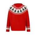 thumbnail image 5 of Women'S Christmas Sweater Cute Fun Christmas Sweater Fall And Winter Long Sleeve Knitted Sweater for Fall and Winter, Festive and Cozy, Ideal as Christmas Sweaters for Women and Christmas Gifts,Red,M, 5 of 6