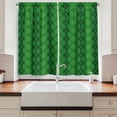 thumbnail image 2 of Ambesonne Irish Kitchen Curtains, Tartan Inspired Plaid, 55"x45", Green Dark Green Yellow, 2 of 3