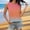 012 Orange, variant on Women's Leaf Print Sleeveless Tank Top Casual Crew Neck Beach Cover Up Top