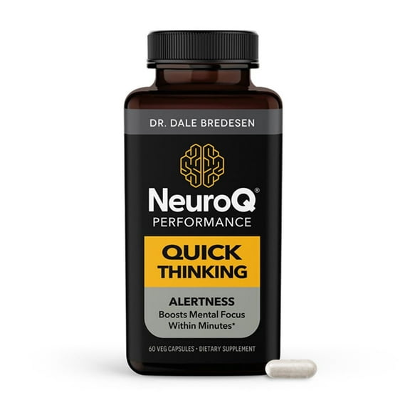 LifeSeasons NeuroQ - Quick Thinking Supplement Pills - Boosts Alertness   Supports Mental Focus - L-Theanine Caffeine L-Tyrosine & Beta-Alanine (60 Capsules)