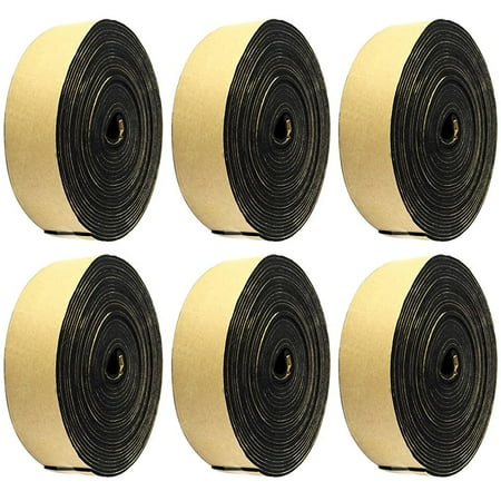 

Flame Retardant Self-adhesive Strip 6 Rolls Vent Door Weather Window Seal Air Weatherstripping Silicone Rubber