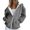 Grey, variant on Sweatshirt for Women Autumn And Winter Zipper Loose Star Pattern Zip Up Hoodie