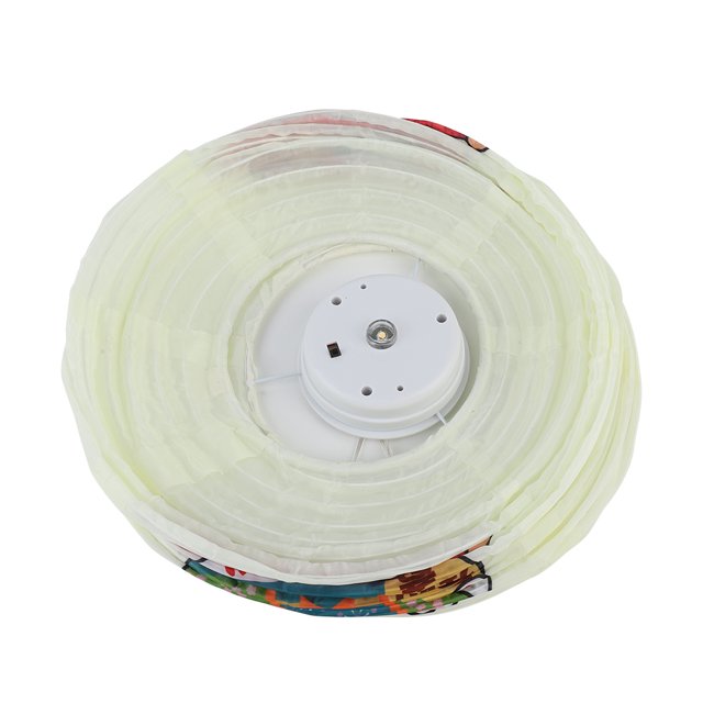 Lámpara Linterna solar de estilo japonés de 25 cm, tela estampada para Bar, Pub, decoración del hogar (A) Likrtyny Para estrenar