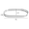 thumbnail image 2 of 6PCS Stainless Steel Oval Tart Rings for Baking Mousse Cheesecake Muffin Pie Dessert, 2 of 9