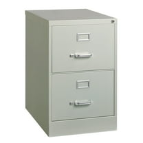 Hirsh Pro 26.5" Deep 2 Drawer Legal Width Metal Vertical File Cabinet, Commercial Grade, Gray