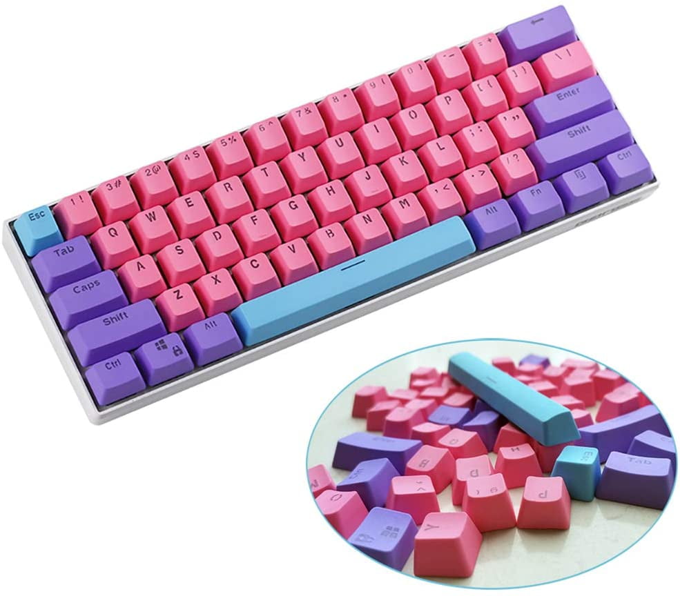 61 Pbt Purple Keycaps For 60 Percent Keyboard Ducky One 2 Mini Keycaps Set Backlit For Cherry Mx And Gateron Switches 60 Mechanical Keyboard Rk61 Apex Pro 2 Anime Joker Walmart Com Walmart Com