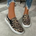 thumbnail image 6 of Womens Shoes Casual Fashion Leopard Print Leather Low Cut Comfortable Flat Sole Casual Single Shoes Womens Sneakers, 6 of 8