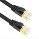 thumbnail image 2 of Cable Plano Cat7 Ethernet RJ45, Cable de Red LAN, Cable de Conexión de 10 Gbps y 600 MHz para Enrutador y Módem., 2 of 8