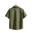 thumbnail image 3 of RUTAYY Men's Shirts Short Sleeve Solid Color Turndown Collar Casual Breathable Comfortable Daily Wear Button Down Travel Vacation Blouse, 3 of 5