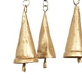 thumbnail image 5 of DecMode 35" Brown Metal Indoor Outdoor Leaf Windchime with Glass Beads and Cone Bells, 5 of 10