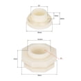 thumbnail image 2 of Uxcell G1 Threaded ABS Bulkhead Tank Adapter with PVC Plug Fitting 2 Set, 2 of 5