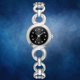 thumbnail image 5 of Reloj de aleación de moda Reloj de pulsera de cuarzo con pantalla analógica y esfera redonda (blanco dorado rosa), 5 of 6
