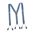 thumbnail image 3 of KLKCMS Men's Suspenders Adjustable 6 Clips Gift Elastic for Jeans Dance Formal Wear Light Blue, 3 of 9