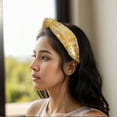 thumbnail image 4 of Sequin Headband for Women Rainbow Knotted Hair Bands Accessories Sparkly Girls Headbands Yellow, 4 of 7