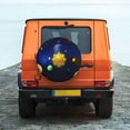 thumbnail image 6 of Fuzoiu Solar System Print Universal Spare Tire Cover with Buckle Strap, Waterproof Wheel Covers for Jeep, Trailer, RV, Truck and All Car-17 inch, 6 of 6