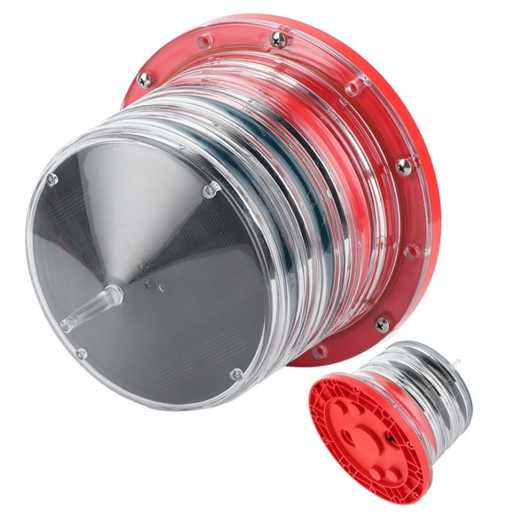 Boat Beacon Light, Solar Power IP68 Waterproof Marine LED Flashing Floating Lamp, Automatic Light High-Efficiency Solar Chips Dock Barge Light, Solar Pile Light For Boat Ship