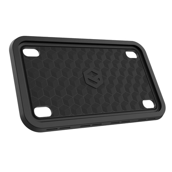 RightCar Solutions Motorcycle Silicone license plate frame | The Original Premium Grade Silicone Bike Plate Frame | Rust Proof, Rattle Proof, Weather Proof | License Plate Holder  (Black)