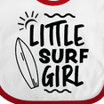 thumbnail image 4 of Inktastic Little Surf Girl with Surfboard Girls Baby Bib, 4 of 4