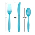 thumbnail image 2 of Party Central 3-Piece Disposable Party Cutlery Sets - 7.5" - Bermuda Blue - Club Pack of 288, 2 of 2