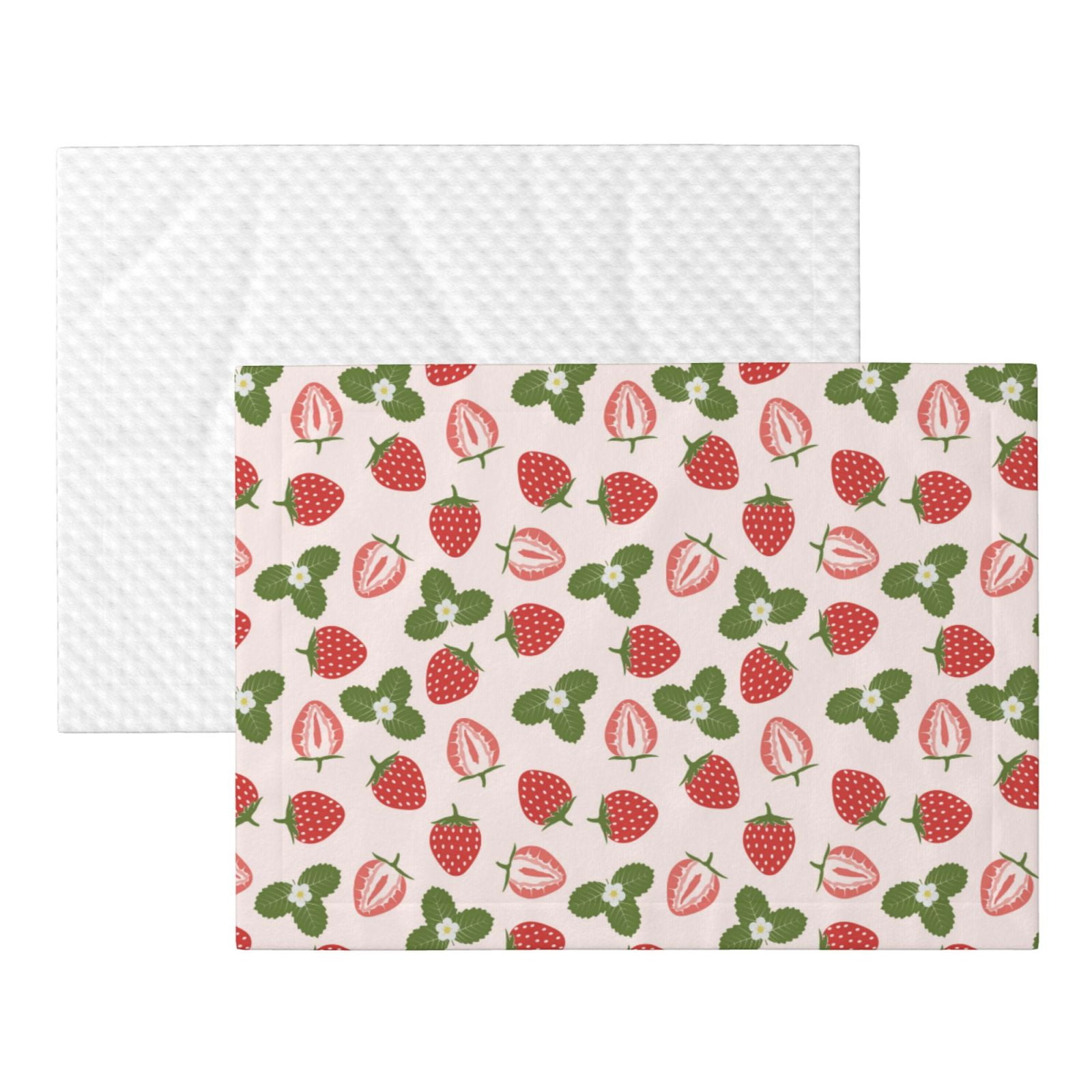 Naloa Strawberries And Leaf Dog Blanket, 3 Sizes Cat Blanket for Indoor Cats Large Medium Small Dog Gifts-Large