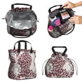 thumbnail image 2 of Boho Bohemia Pioneer Flower Art Drawstring Lunch Bag Women - Drawstring Lunch Bag Insulated for Work Office - Stain-Resistant Large Lunchbags for Women with Multi-Pockets, 2 of 6