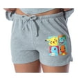 thumbnail image 4 of Pokemon Women's Starter Squares 2 Piece Loungewear Pajama Set LS Shirt Shorts, 4 of 5