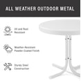 thumbnail image 2 of Afuera Living Table d'Appoint Contemporain en Acier Métallique pour Patio, Blanc, 2 of 6