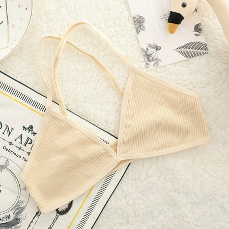 

Women CasualUltra-Thin Cross Back Bra Underwear Ladies Sexy Deep V Wireless Bralette Vest