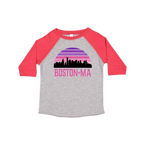 Inktastic Boston Gifts for Kids Retro Skyline Girls Toddler T-Shirt