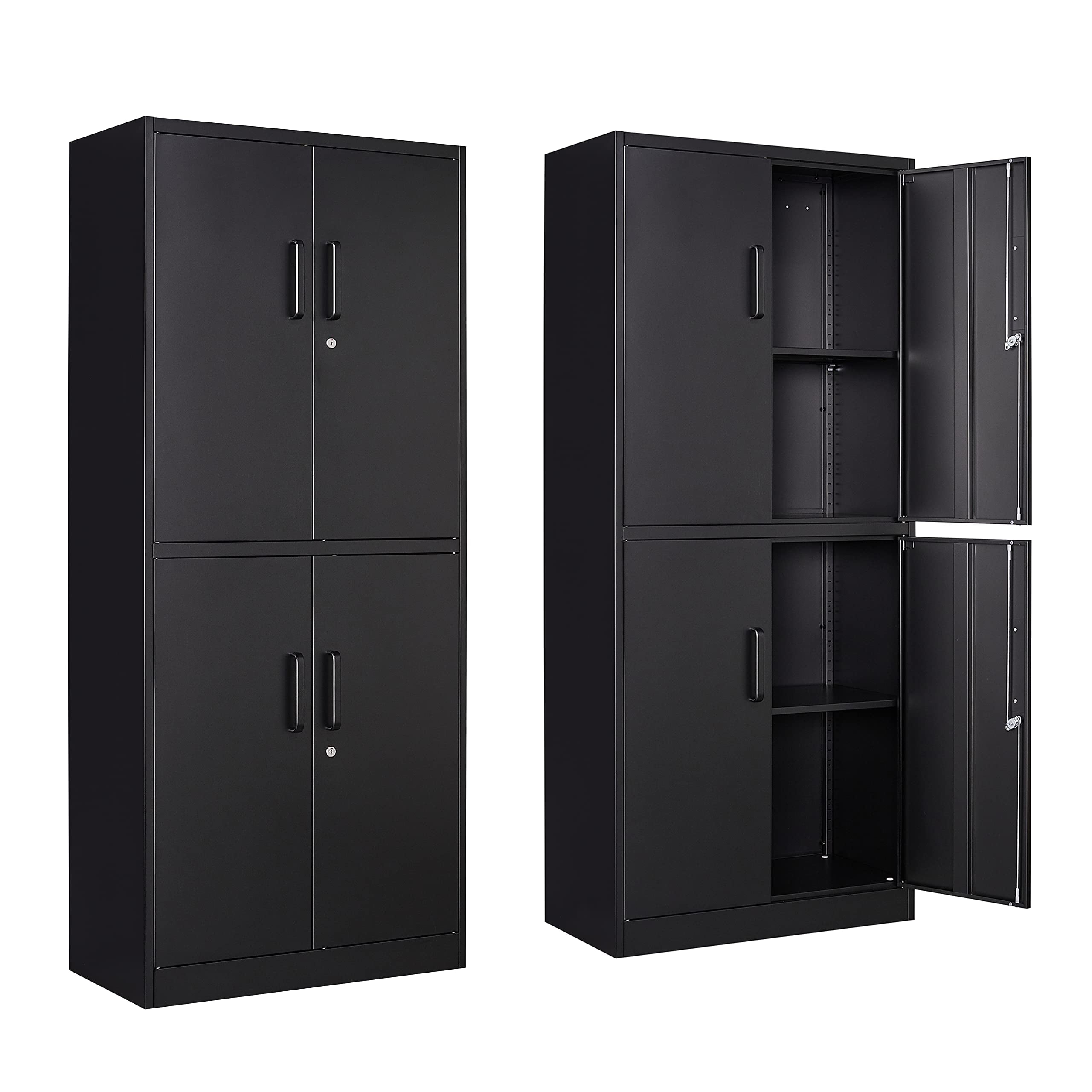 Fesbos Metal Storage Locking with 4 Doors and 2 Adjustable
