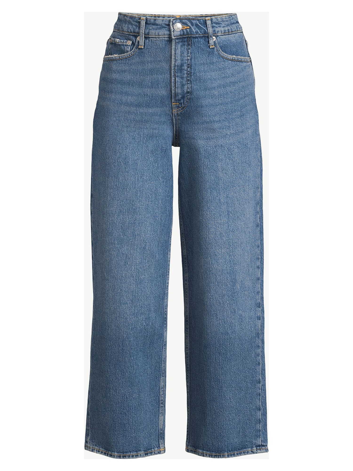 Free Assembly Women's Cropped Wide High Rise Straight Jeans - image 5 of 5