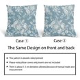 thumbnail image 4 of Vintage Floral Pillow Covers 20x20 Inch Set of 2 Smoke Blue Floral Outdoor Decorative Throw Pillows Chinoiserie Flower Pillowcases Rustic Farmhouse Cushion Covers for Couch Home Decor, 4 of 6