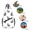 thumbnail image 5 of Sling Bag for Men, Black White Cartoon Cat Bones Fanny Pack Crossbody Bags Shoulder Chest Bag, Small Gym Bag Anti Theft Crossbody Backpack Daypack for Travel Sports Running Hiking, 5 of 7