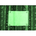 thumbnail image 1 of Ahgly Company Indoor Rectangle Abstract Emerald Green Contemporary Area Rugs, 6' x 9', 1 of 4