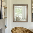 thumbnail image 6 of RADIANCE Goods Textured Brass Rectangular Framed Wall Mirror 33" Height, 6 of 7