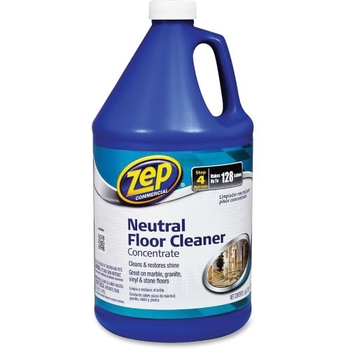 Zep Concentrated Neutral Floor Cleaner Liquid - 128 fl oz (4 quart) - 1 Each - Blue
