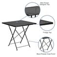 thumbnail image 2 of 28'' Square Gold Indoor-Outdoor Steel Folding Patio Table, 2 of 9