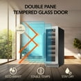 thumbnail image 3 of Whynter BWR-171DS Elite 12" 17 Bottle Seamless Stainless Steel Door Dual Zone Built-in Wine Refrigerator, 3 of 8