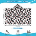 thumbnail image 2 of White Cow Black Spot Pattern Hooded Bath Towel，50"x30" for Ages 3 To 12 Kids, Quick Dry Lightweight Soft Microfiber Hood Beach Towel Cover Up for Kids, 2 of 7