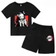 thumbnail image 5 of Marca Anime Demon Slayer Kamado Nezuko Estampado Niños Algodón Camisetas Pantalones Cortos Conjunto Niñas Ropa Bebé Niños 2024 Verano Conjunto Niños, 5 of 5