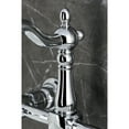 thumbnail image 3 of Kingston Brass KS2441PL Heritage Double-Handle Wall-Mount Bridge Kitchen Faucet, Polished Chrome, 3 of 7