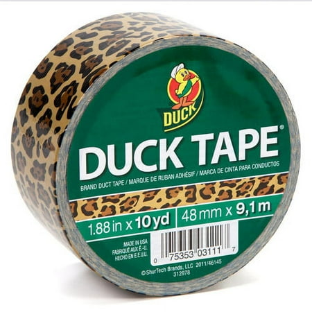 Shurtech Brands 1407671 Leopard Color Duck Tape, 1.88" x 10 Yards