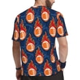 thumbnail image 2 of Rocae American Football and Fire Flames for Men's Mesh Quick-Dry Short Sleeve Workout T-Shirt,Mens Crew Neck Tee Lightweight Soft Classic T Shirts 4X-Large, 2 of 9