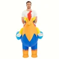 thumbnail image 6 of Adult Inflatable Chicken Costume Air Blowing Rooster Suit Riding On Chicken Costume Halloween Funny Dress Up Cosplay Easter,Height 59"–74.8",Rooster, 6 of 6
