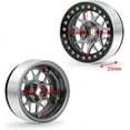 thumbnail image 2 of RCLIONS 4pcs Aluminum Alloy 2.2inch Beadlock Wheels Rims for Axial Wraith SCX10 TRX4 1/10th RC Rock Crawler Car (Titanium), 2 of 7