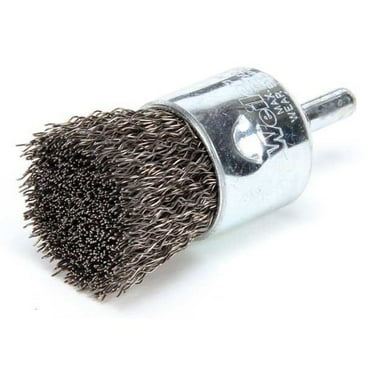 Weiler Crimped Wire End Brush,Steel,1 In.  93127