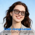 thumbnail image 4 of Smart Glasses Bluetooth Audio Glasses with Dual Stereo Speakers, Physically-Changing Lenses, Open Ear Music &HD Calling, Translation in 164 languages, video translation and meeting notes, 4 of 9