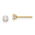 thumbnail image 1 of 14k Yellow Gold Cubic Zirconia Cz Stud Earrings, 1 of 7