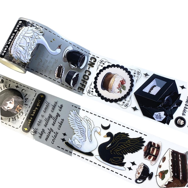 Tnarru Pet Washi Tape Creative Decorative Masking Tape for Card Gift Wrapping Diary Swan