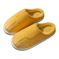 thumbnail image 3 of Aayomet House Slippers Plush Fluffy Flats Slippers Warm Slide Shoes,Yellow 39, 3 of 5